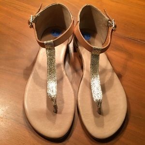 Barbara Barbieri Gold and Camel Sandals
